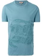 Burberry - Embroidered T-shirt - Men - Cotton - Xs, Blue, Cotton