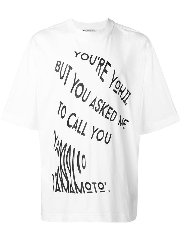 Y-3 Slogan T-shirt - White