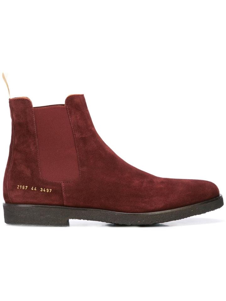 Common Projects Chelsea Boots - Red