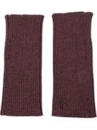 Maison Michel Ribbed Fingerless Gloves