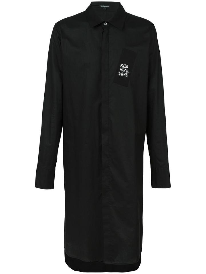 Ann Demeulemeester Long Shirt, Men's, Size: Large, Black, Cotton/viscose