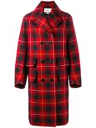 Gucci Embroidered Tartan Overcoat