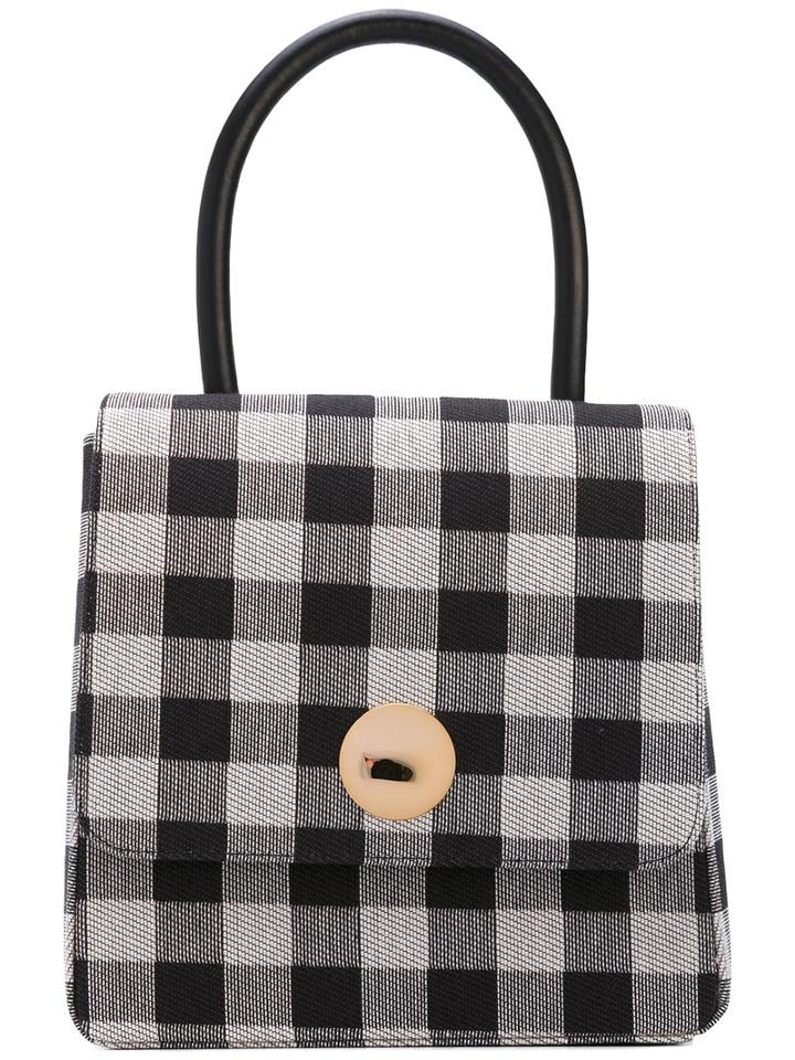Mansur Gavriel - Checked Tote - Women - Cotton/leather - One Size, Black, Cotton/leather