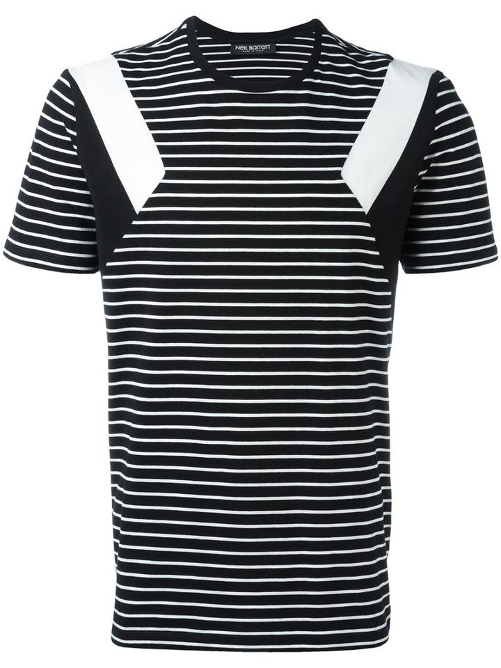 Neil Barrett Geometric Striped T-shirt, Men's, Size: Xl, Black, Cotton