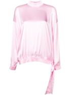 Styland High Neck Blouse - Pink