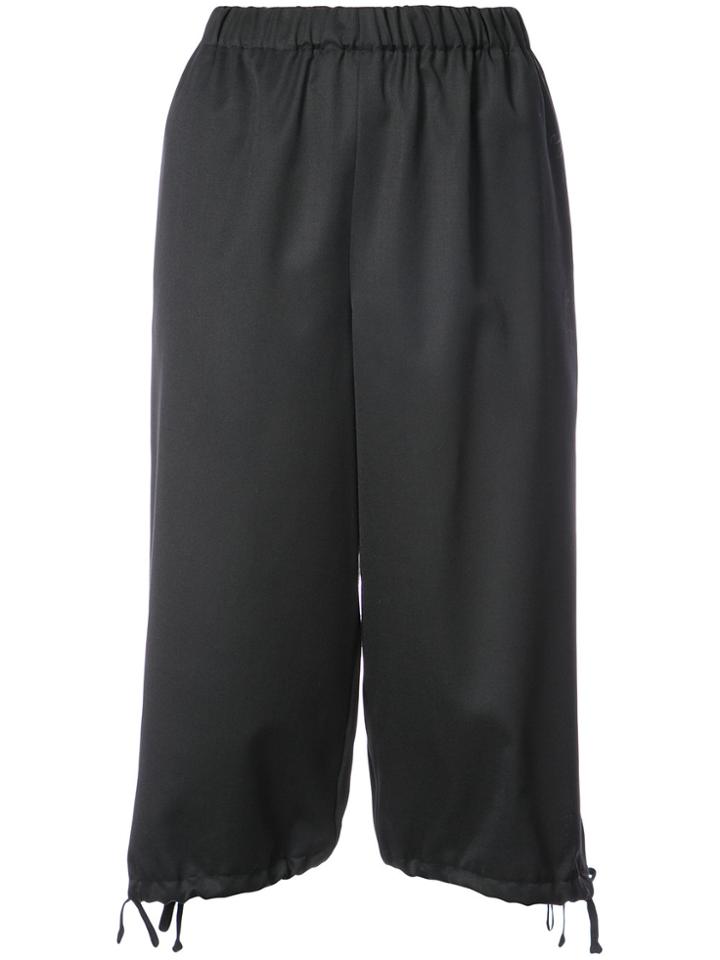 Comme Des Garçons Girl Elastic Waist Cropped Pants - Black