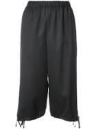 Comme Des Garçons Girl Elastic Waist Cropped Pants - Black