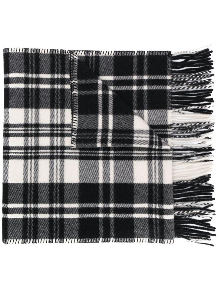Ami Alexandre Mattiussi Checked Scarf - Black