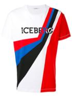Iceberg Graphic Logo Print T-shirt, Men's, Size: Small, White, Cotton