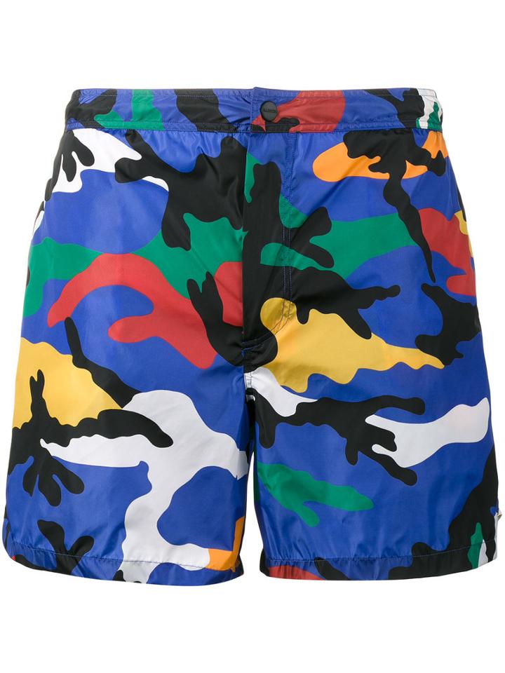 Camouflage Print Swim Shorts - Men - Polyamide/polyester - 46, Polyamide/polyester, Valentino