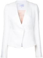 Carven - Textured Fitted Jacket - Women - Polyester - 42, Women's, White, Polyester