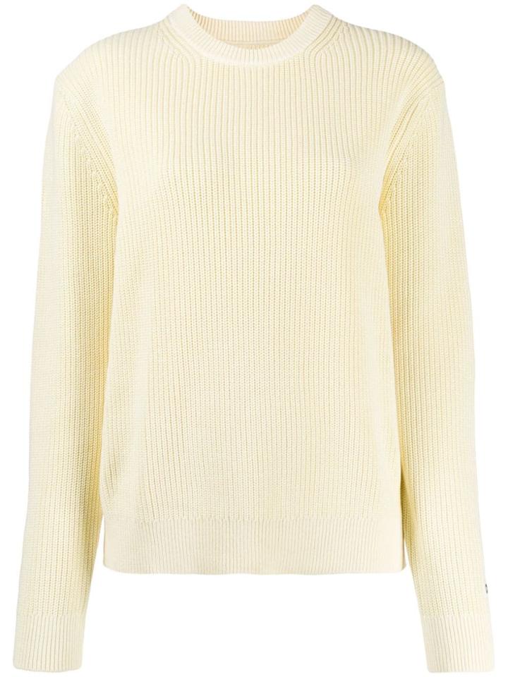 Calvin Klein Jeans Ribbed Knit Jumper - Yellow