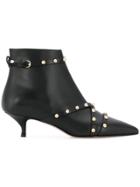 Red Valentino Studded Ankle Boots - Black