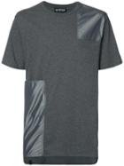 Mostly Heard Rarely Seen Patchwork T-shirt, Men's, Size: Medium, Grey, Cotton/nylon