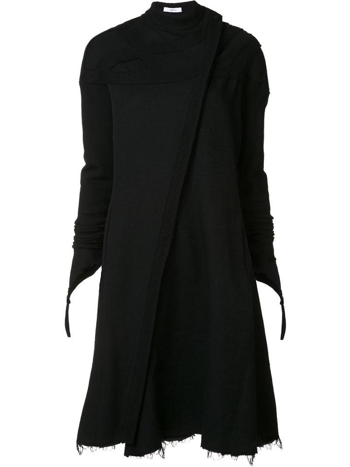 Aganovich Off-centre Flared Dress, Women's, Size: 36, Black, Polyamide/cashmere/wool