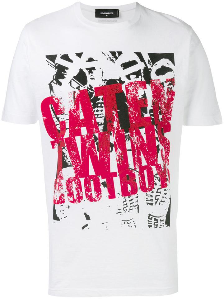 Dsquared2 - Caten Twins Printed T-shirt - Men - Cotton - S, White, Cotton