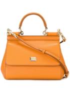 Dolce & Gabbana Mini 'sicily' Tote, Women's, Yellow/orange