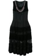 Comme Des Garçons Vintage Tiered Pearl Collar Necklace - Black