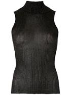 Gig - Knitted Turtle Neck Tank - Women - Polyester - P, Black, Polyester