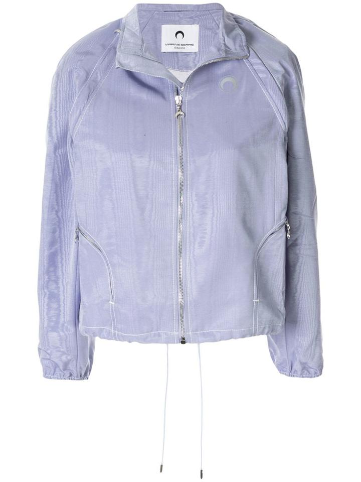 Marine Serre Moire Jacket - Blue