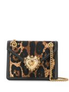 Dolce & Gabbana Leopard Devotion Shoulder Bag - Black