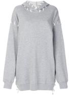 Jonathan Simkhai Oversized Whipstitch Hoodie - Grey