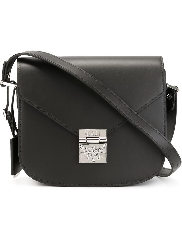 Mcm 'patrizia' Shoulder Bag, Women's, Black, Leather