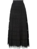 Philosophy Di Lorenzo Serafini Lace Detail Maxi Skirt, Women's, Size: 40, Black, Cotton