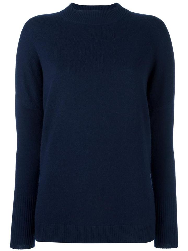 Allude High Neck Jumper, Women's, Size: Medium, Blue, Cashmere
