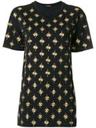 Balmain Stone Embellished T-shirt - Black