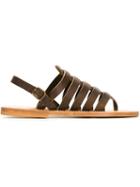 K. Jacques Homere Sandals, Men's, Size: 41, Brown, Leather