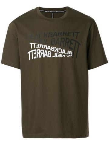 Blackbarrett Logo Print Crewneck T-shirt - Green