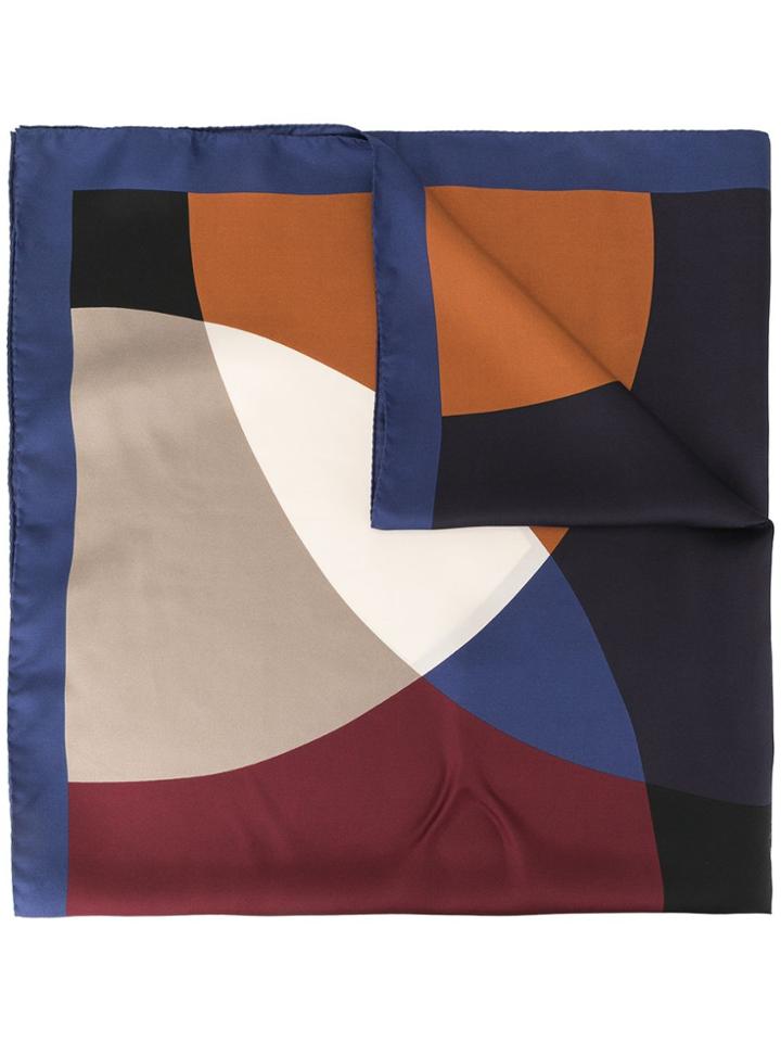 Mulberry Silk Patterned Scarf - Multicolour