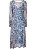 Iro Patterned Long-sleeved Dress - Blue