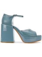 Mm6 Maison Margiela Block Heel Platform Sandals - Blue