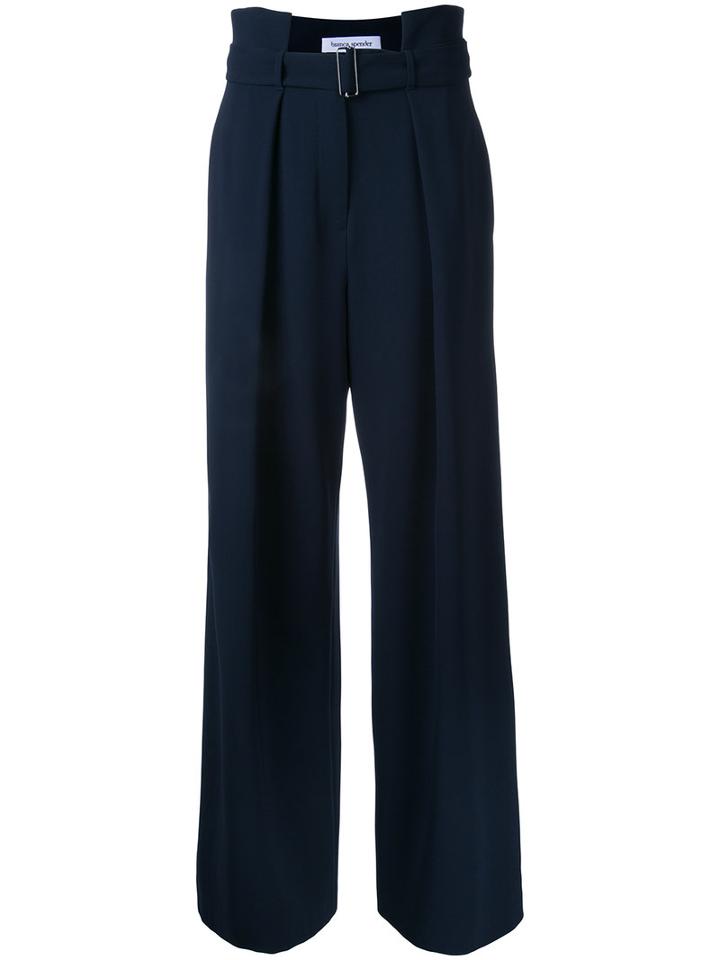 Bianca Spender Crepe Oxford Trousers, Women's, Size: 6, Black, Polyester/acetate