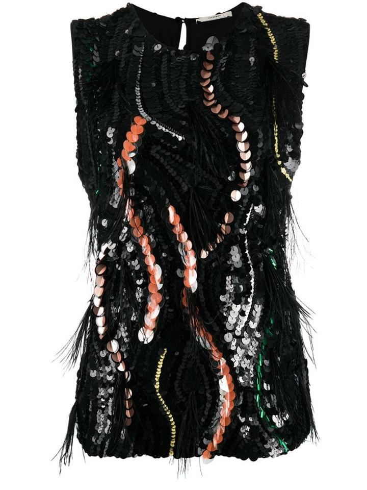 Odeeh Sequin Embellished Top - Black