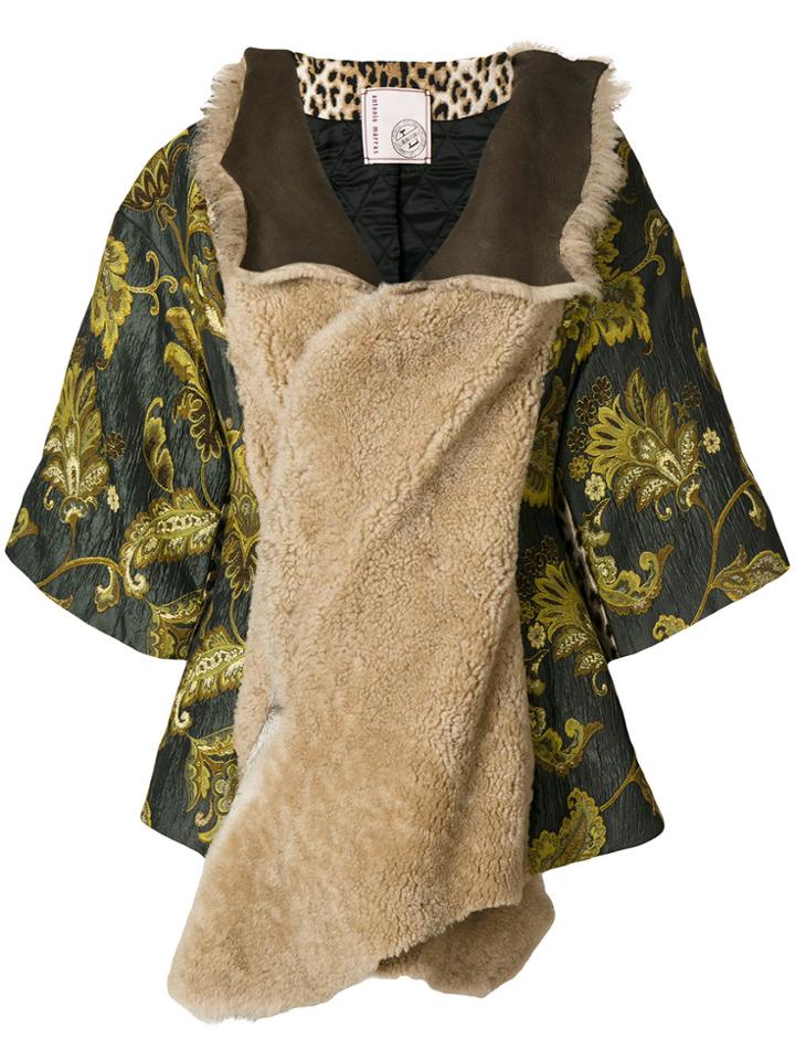Antonio Marras Shearling And Brocade Jacket - Green