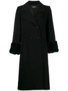 Chanel Pre-owned 1990's Cashmere Midi Coat - Blue