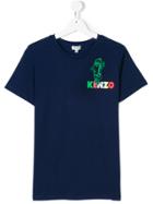 Kenzo Kids Logo Print T-shirt - Blue