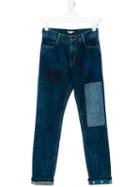 Little Marc Jacobs - Teen Denim Patch Jeans - Kids - Cotton/polyester - 14 Yrs, Boy's, Blue