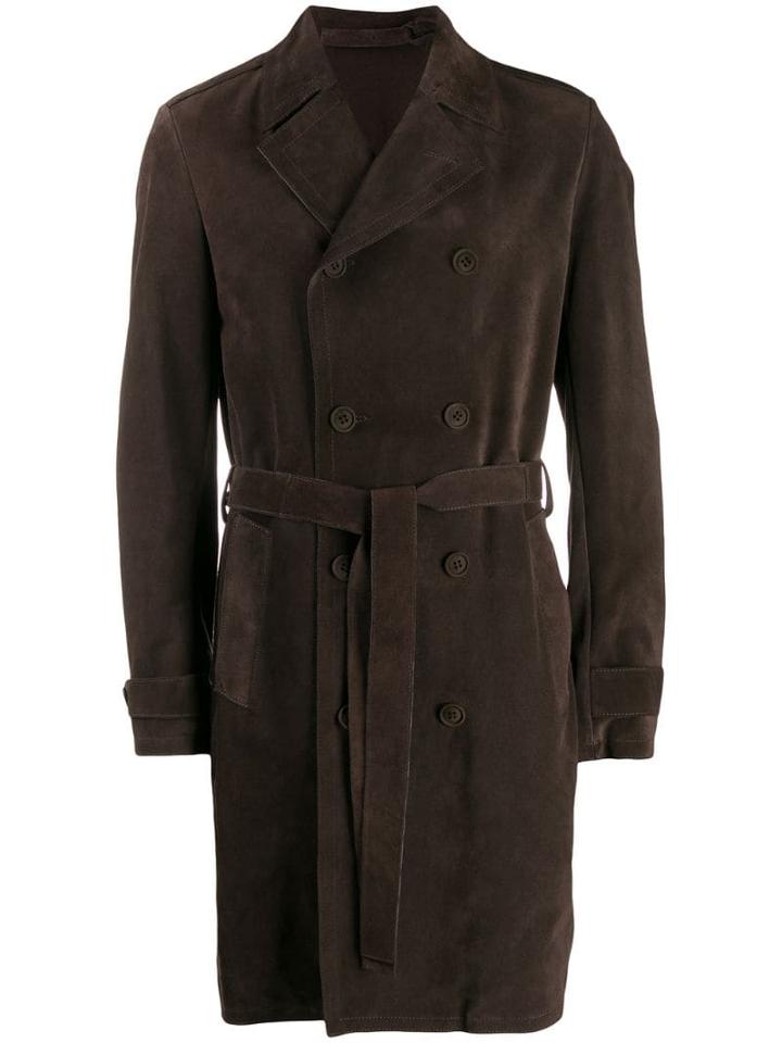Salvatore Santoro Double-breasted Coat - Brown