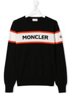 Moncler Kids Logo Knitted Jumper - Black