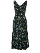 Altuzarra Asymmetric Floral Print Dress - Blue