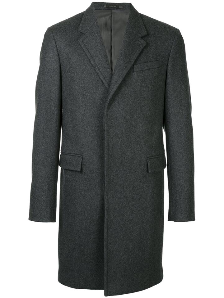 Jil Sander Concealed Buttoned Coat - Grey