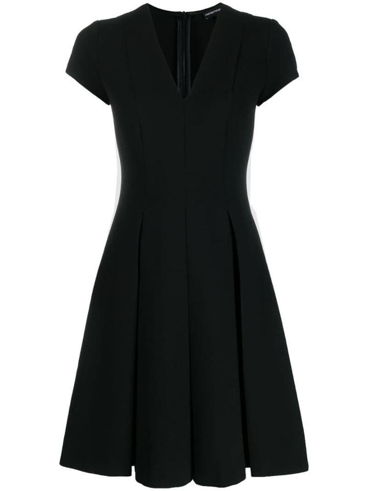 Ea7 Emporio Armani Pleated Skirt Dress - Black