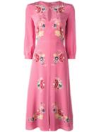 Vilshenko Holly Rose Dress, Women's, Size: 12, Pink/purple, Silk