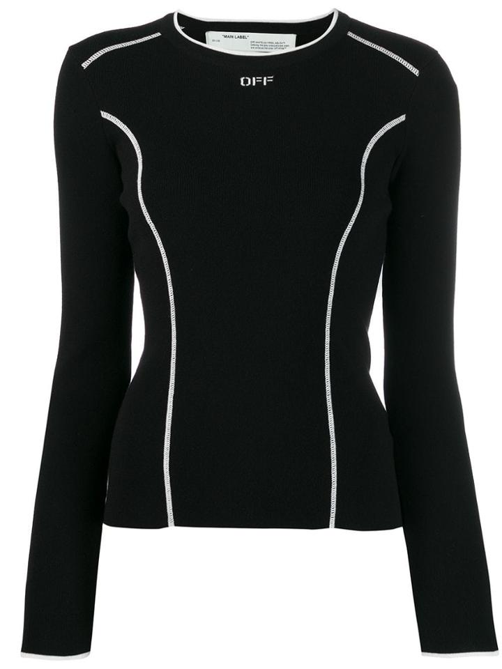 Off-white Logo Knitted Shirt - Black