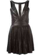 Dsquared2 Bondage Style Mini Dress, Women's, Size: 42, Black, Leather/viscose/polyamide/spandex/elastane