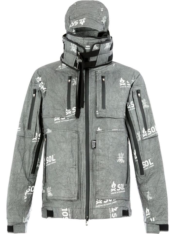 Takahiromiyashita The Soloist Hooded Strappy Jacket - Black